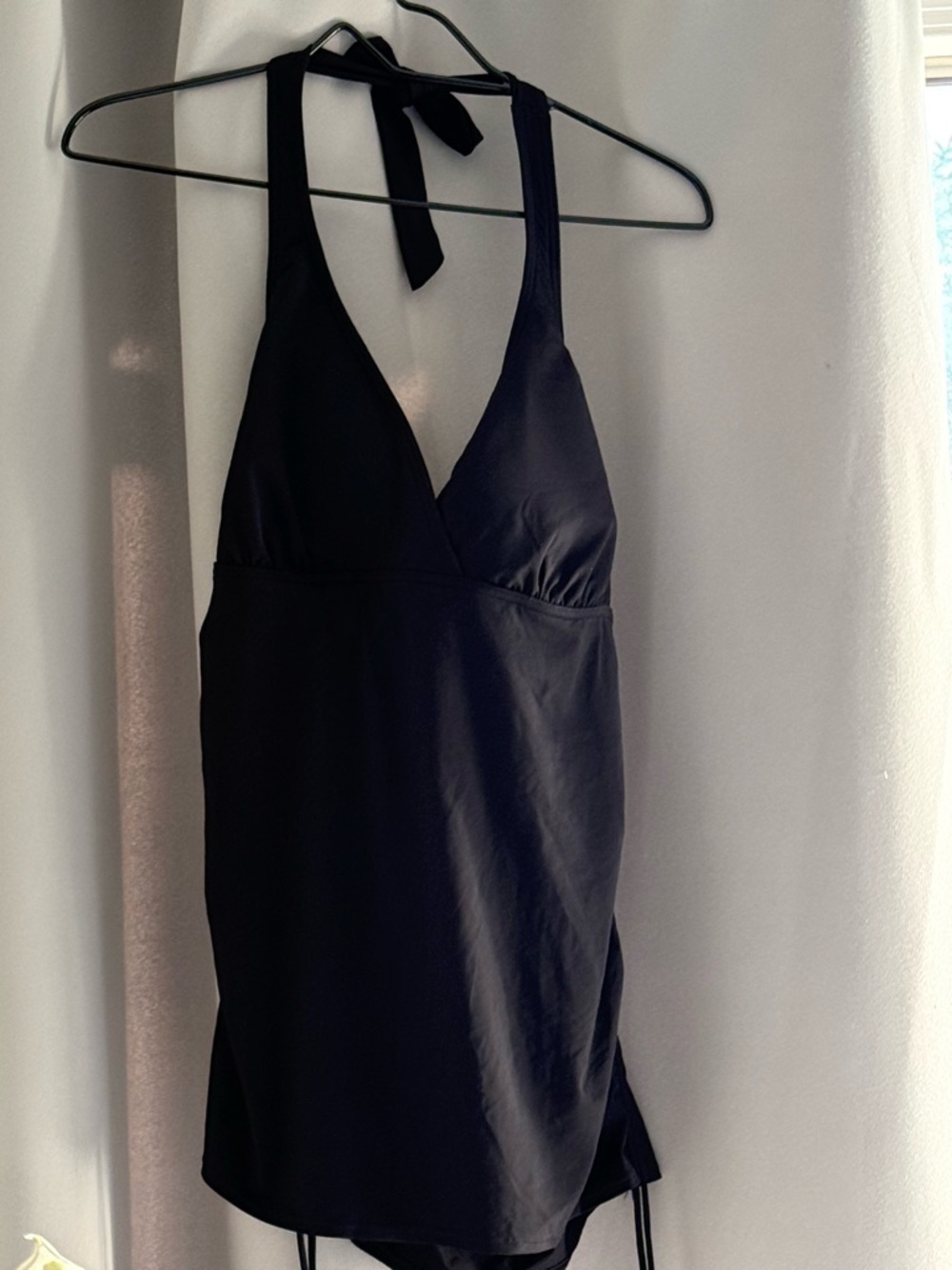 Lands' End Black Tunic/Swimwear Tankini Top 🩱🤿 🏐🌊🏖️
